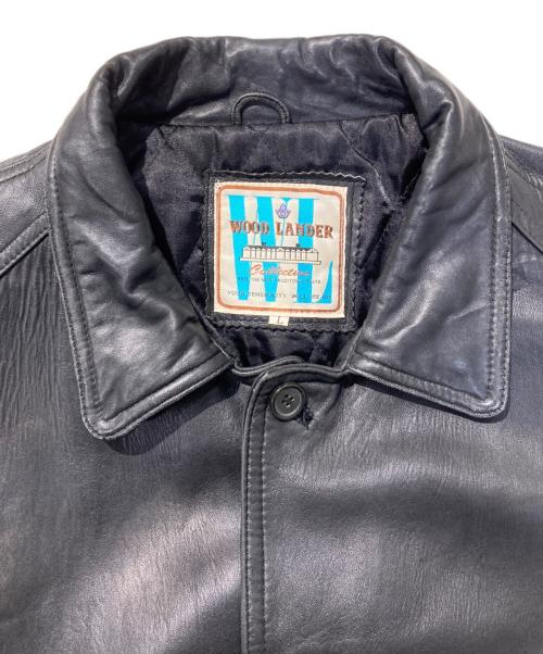 WOOD LANDER（ウッドランダー）WOOD LANDER (ウッドランダー) レザーカーコート ブラック サイズ:SIZE Lの古着・服飾アイテム