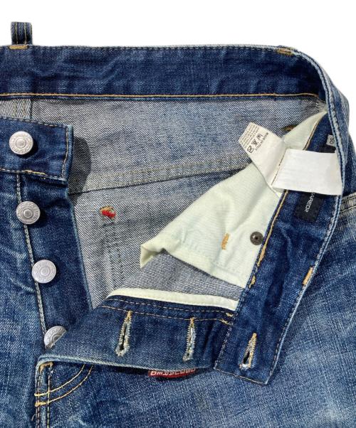 DSQUARED2（ディースクエアード）DSQUARED2 (ディースクエアード) 加工デニムパンツ インディゴ サイズ:SIZE 50の古着・服飾アイテム