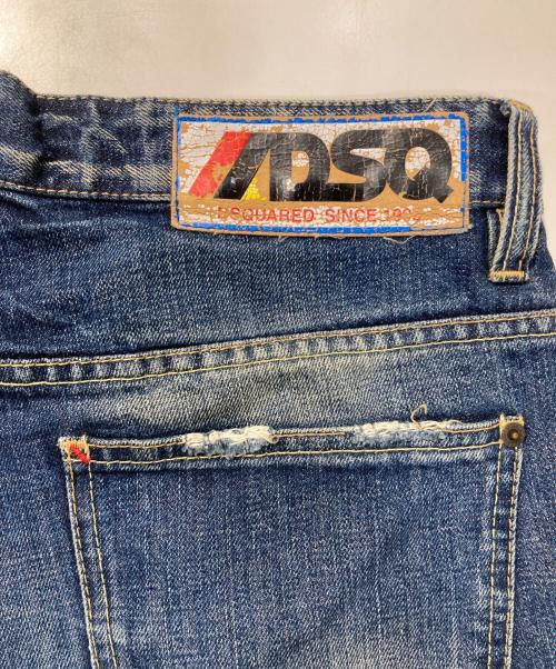 DSQUARED2（ディースクエアード）DSQUARED2 (ディースクエアード) 加工デニムパンツ インディゴ サイズ:SIZE 50の古着・服飾アイテム