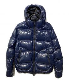 HERNO（ヘルノ）の古着「グロッシーコーティング フーデッドダウンジャケット」｜ネイビー