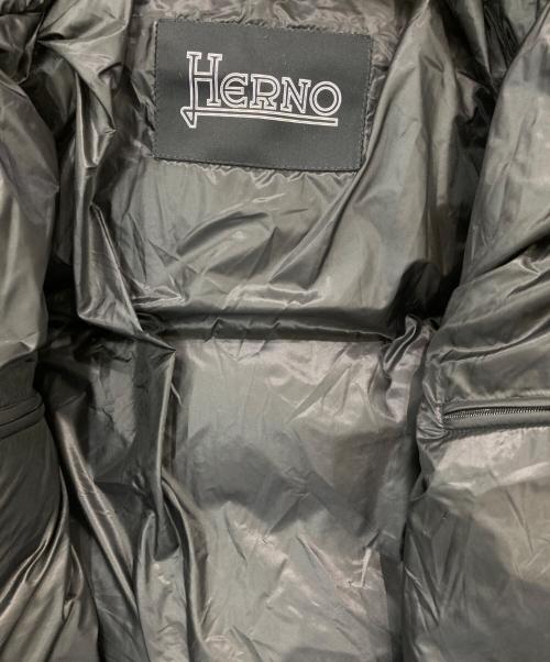 HERNO（ヘルノ）HERNO (ヘルノ) グロッシーコーティング フーデッドダウンジャケット ネイビー サイズ:SIZE 50の古着・服飾アイテム