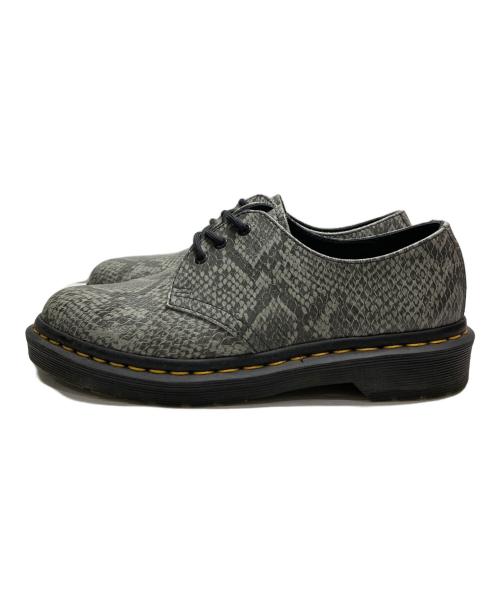 Dr.Martens（ドクターマーチン）Dr.Martens (ドクターマーチン) パイソン柄3ホールシューズ グレー サイズ:UK6の古着・服飾アイテム