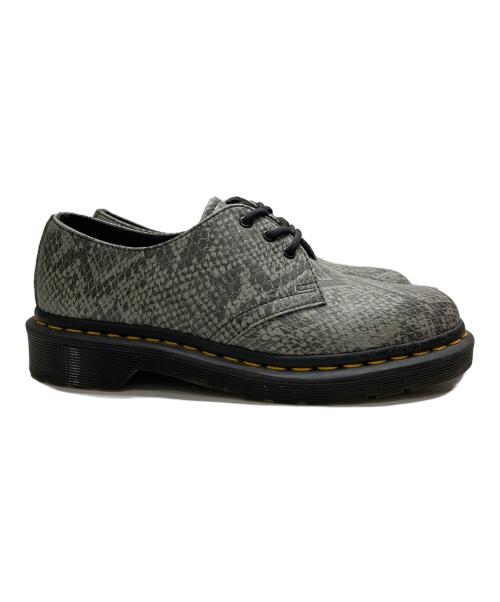Dr.Martens（ドクターマーチン）Dr.Martens (ドクターマーチン) パイソン柄3ホールシューズ グレー サイズ:UK6の古着・服飾アイテム