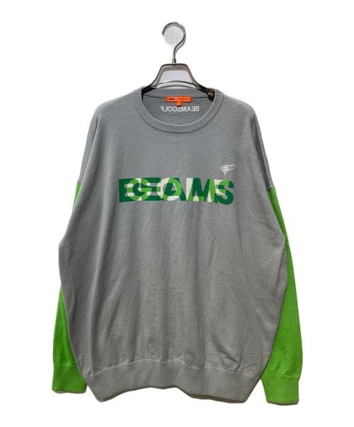 BEAMS GOLF（ビームスゴルフ）BEAMS GOLF (ビームスゴルフ) バイカラーニット グレー サイズ:Lの古着・服飾アイテム
