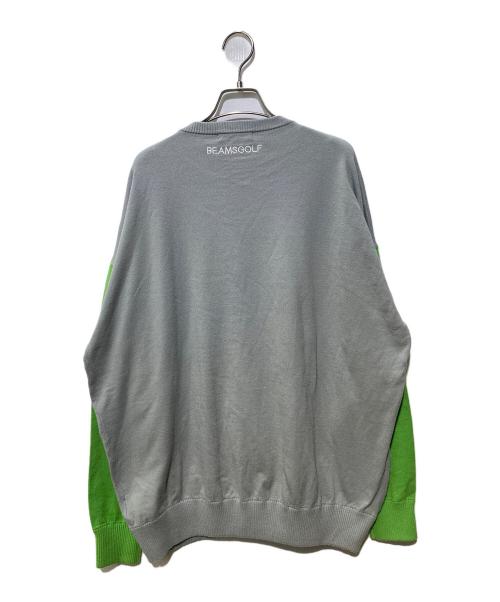 BEAMS GOLF（ビームスゴルフ）BEAMS GOLF (ビームスゴルフ) バイカラーニット グレー サイズ:Lの古着・服飾アイテム