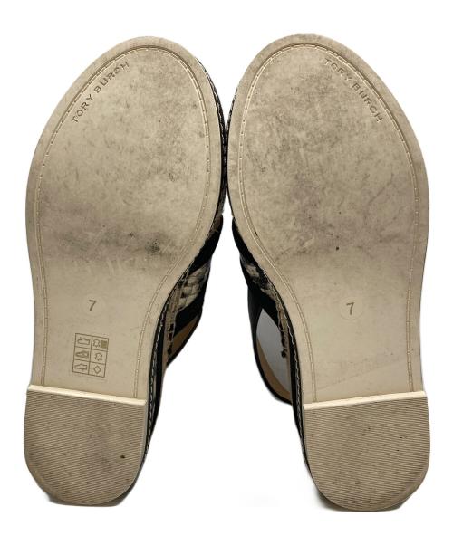 TORY BURCH（トリーバーチ）TORY BURCH (トリーバーチ) レザー切替エスパドリーユ ベージュ サイズ:SIZE 7Mの古着・服飾アイテム