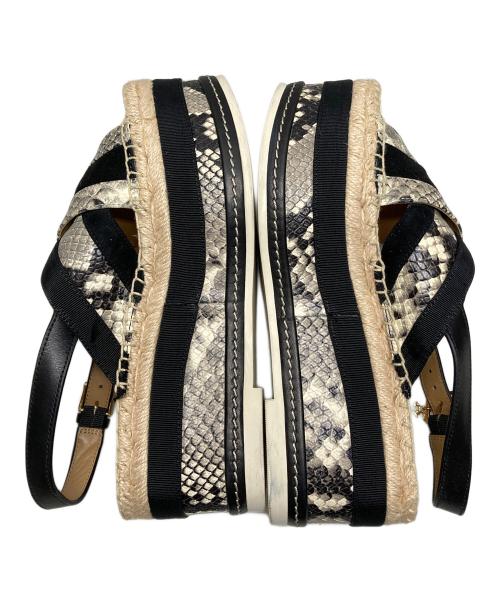 TORY BURCH（トリーバーチ）TORY BURCH (トリーバーチ) レザー切替エスパドリーユ ベージュ サイズ:SIZE 7Mの古着・服飾アイテム