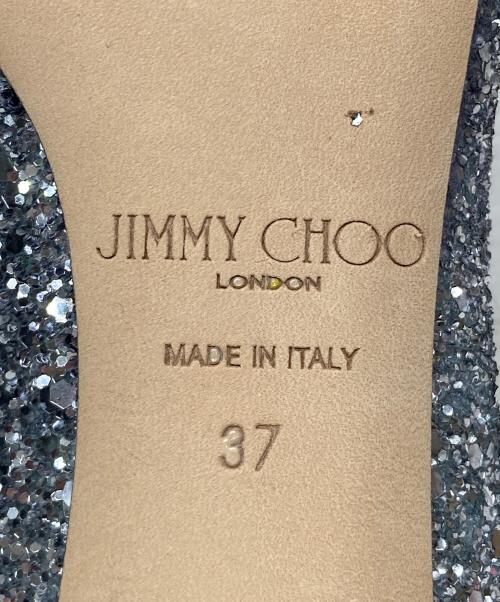 JIMMY CHOO（ジミーチュウ）JIMMY CHOO (ジミーチュウ) グリッターハイヒールパンプス シルバー サイズ:37の古着・服飾アイテム
