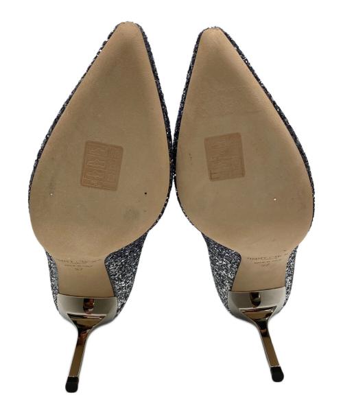 JIMMY CHOO（ジミーチュウ）JIMMY CHOO (ジミーチュウ) グリッターハイヒールパンプス シルバー サイズ:37の古着・服飾アイテム