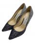 JIMMY CHOO（ジミーチュウ）の古着「グリッターハイヒールパンプス」｜シルバー