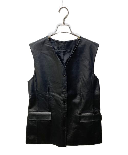 Loungedress（ラウンジドレス）Loungedress (ラウンジドレス) カウレザージレ ブラック サイズ:Fの古着・服飾アイテム
