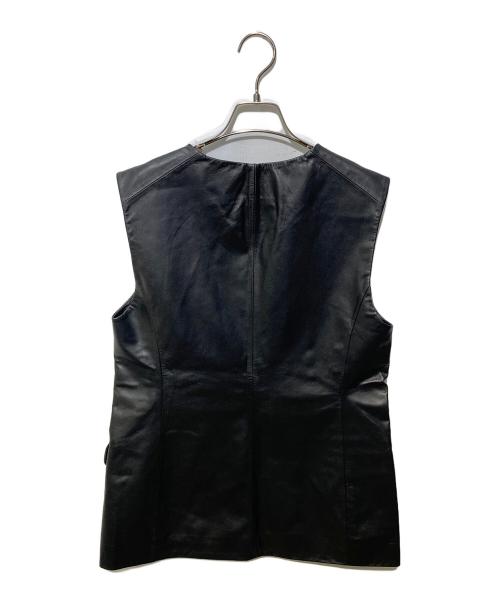 Loungedress（ラウンジドレス）Loungedress (ラウンジドレス) カウレザージレ ブラック サイズ:Fの古着・服飾アイテム