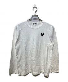 PLAY COMME des GARCONS（プレイコムデギャルソン）の古着「ハートワッペンカットソー」｜ホワイト