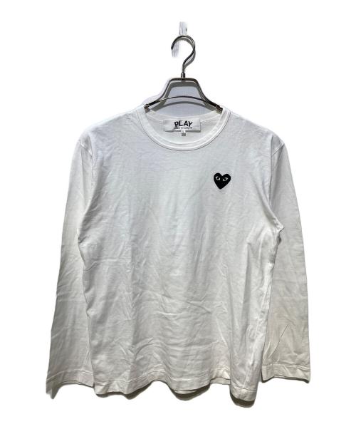 PLAY COMME des GARCONS（プレイコムデギャルソン）PLAY COMME des GARCONS (プレイコムデギャルソン) ハートワッペンカットソー ホワイト サイズ:Lの古着・服飾アイテム