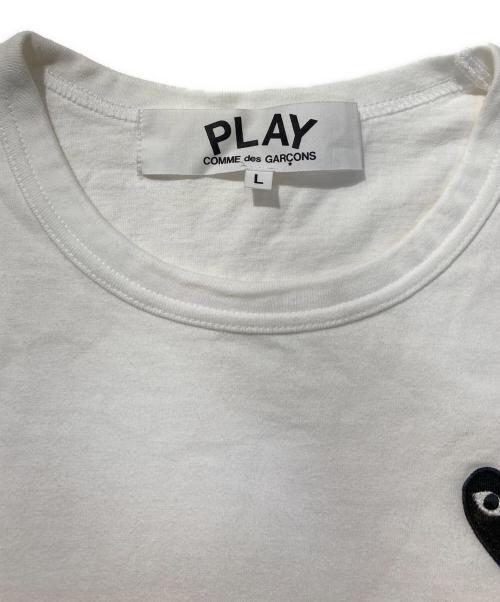 PLAY COMME des GARCONS（プレイコムデギャルソン）PLAY COMME des GARCONS (プレイコムデギャルソン) ハートワッペンカットソー ホワイト サイズ:Lの古着・服飾アイテム