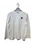 PLAY COMME des GARCONS（プレイコムデギャルソン）の古着「ハートワッペンカットソー」｜ホワイト