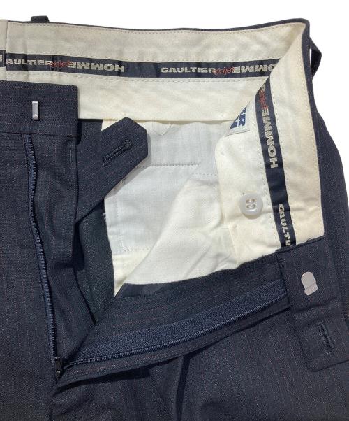 Jean Paul GAULTIER HOMME object（ジャンポールゴルチエ オム）Jean Paul GAULTIER HOMME object (ジャンポールゴルチエ オム) ウール混セットアップスーツ ブラック サイズ:SIZE 46の古着・服飾アイテム