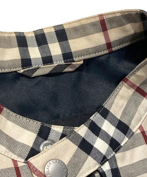 BURBERRY BLACK LABEL（バーバリーブラックレーベル）BURBERRY BLACK LABEL (バーバリーブラックレーベル) ノバチェック シングルライダースジャケット ベージュ サイズ:Mの古着・服飾アイテム