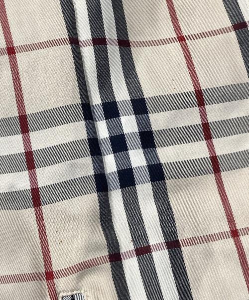 BURBERRY BLACK LABEL（バーバリーブラックレーベル）BURBERRY BLACK LABEL (バーバリーブラックレーベル) ノバチェック シングルライダースジャケット ベージュ サイズ:Mの古着・服飾アイテム