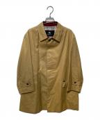 BURBERRY BLACK LABELバーバリーブラックレーベル）の古着「裏地ノバチェックステンカラーコート」｜ブラウン