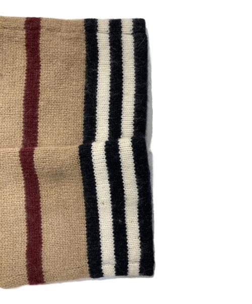 BURBERRY BLACK LABEL（バーバリーブラックレーベル）BURBERRY BLACK LABEL (バーバリーブラックレーベル) タートルネックボーダーニット ブラウン サイズ:SIZE 1の古着・服飾アイテム
