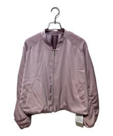 JUSGLITTY（ジャスグリッティー）の古着「サテンジップブルゾン」｜ピンク