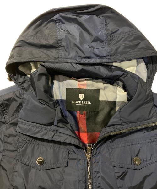 BLACK LABEL CRESTBRIDGE（ブラックレーベル クレストブリッジ）BLACK LABEL CRESTBRIDGE (ブラックレーベル クレストブリッジ) ナイロンフーデッドジャケット ネイビー サイズ:SIZE Lの古着・服飾アイテム