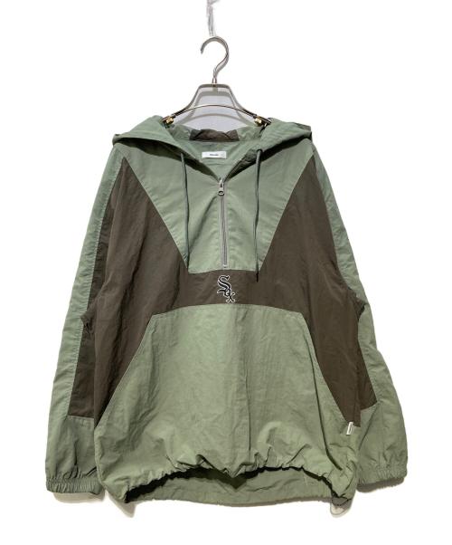 PERUSHU（ペルーシュ）PERUSHU (ペルーシュ) ナイロンアノラックパーカー グリーン サイズ:Mの古着・服飾アイテム