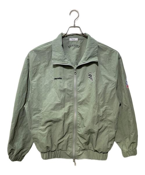 PERUSHU（ペルーシュ）PERUSHU (ペルーシュ) ダブルジップナイロンジャケット グリーン サイズ:Mの古着・服飾アイテム