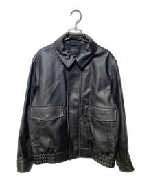 UNITED TOKYO（ユナイテッドトーキョー）の古着「VINTAGE LEATHER ブルゾン」｜ブラック
