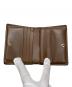 中古・古着 MARNI (マルニ) サフィアーノレザー2つ折り財布 オリーブ×ブラウン：6000円