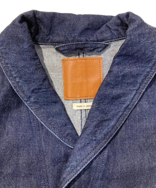 follow（フォロー）follow (フォロー) Brilla per il gusto (ブリッラ ペル イルグースト) デニムカバーオール インディゴ サイズ:Lの古着・服飾アイテム