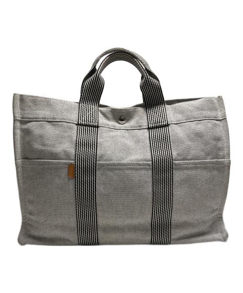 HERMES（エルメス）HERMES (エルメス) フールトゥMMキャンバストートバッグ グレーの古着・服飾アイテム