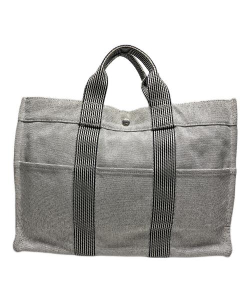 HERMES（エルメス）HERMES (エルメス) フールトゥMMキャンバストートバッグ グレーの古着・服飾アイテム