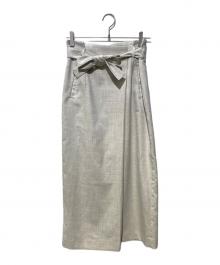 BALLSEY（ボールジィ）の古着「ミックススラブストレッチ マキシラップスカート」｜ベージュ