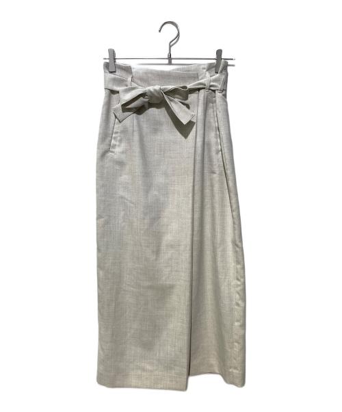 BALLSEY（ボールジィ）BALLSEY (ボールジィ) ミックススラブストレッチ マキシラップスカート ベージュ サイズ:SIZE36の古着・服飾アイテム