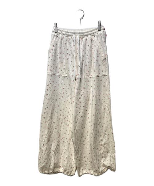 furfur（ファーファー）FURFUR (ファーファー) ミニフラワープリントスウェットパンツ ホワイト サイズ:SIZE 0の古着・服飾アイテム