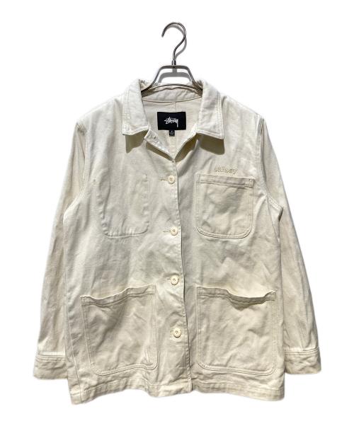 stussy（ステューシー）stussy (ステューシー) デニムカバーオール ホワイト サイズ:Sの古着・服飾アイテム