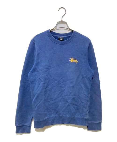 stussy（ステューシー）stussy (ステューシー) ロゴプリントクルーネックスウェット ネイビー サイズ:Sの古着・服飾アイテム