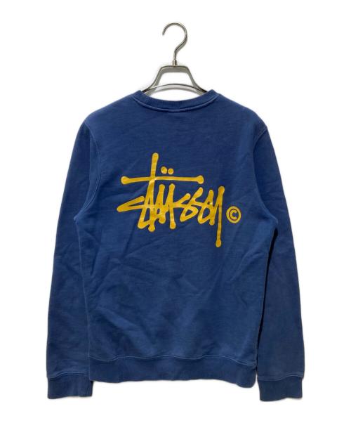 stussy（ステューシー）stussy (ステューシー) ロゴプリントクルーネックスウェット ネイビー サイズ:Sの古着・服飾アイテム