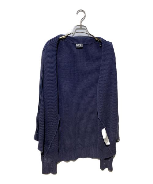 DIESEL（ディーゼル）DIESEL (ディーゼル) K-KENTUCKY ZIP ニットジャケット ネイビー サイズ:Mの古着・服飾アイテム