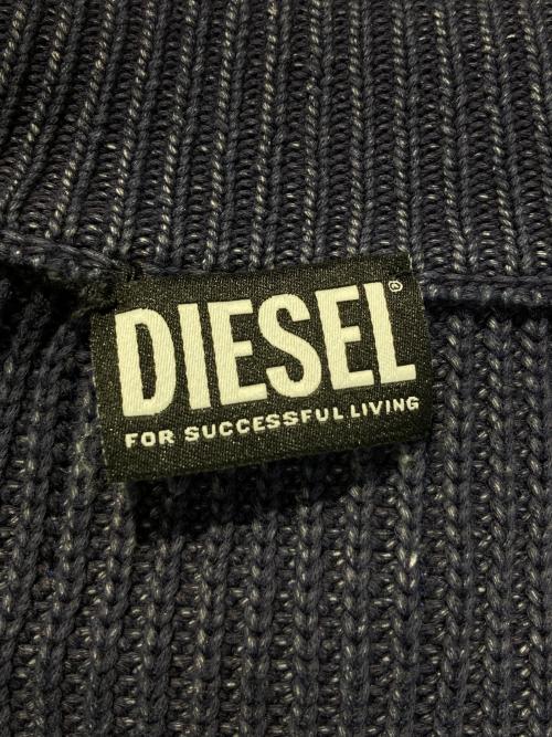 DIESEL（ディーゼル）DIESEL (ディーゼル) K-KENTUCKY ZIP ニットジャケット ネイビー サイズ:Mの古着・服飾アイテム