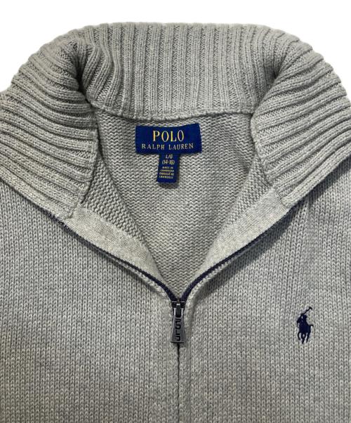 POLO RALPH LAUREN（ポロ・ラルフローレン）POLO RALPH LAUREN (ポロ・ラルフローレン) ジップニット グレー サイズ:SIZE L(14-16)の古着・服飾アイテム