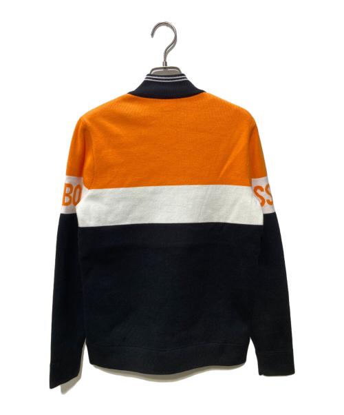 BOSS HUGO BOSS（ボス ヒューゴボス）BOSS HUGO BOSS (ボス ヒューゴボス) 切替ジャケット ブラック×オレンジ サイズ:14-Sの古着・服飾アイテム