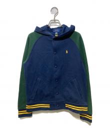 POLO RALPH LAUREN（ポロ・ラルフローレン）の古着「フーディスタジャン」｜ネイビー×グリーン