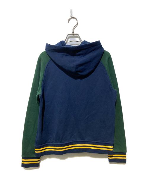 POLO RALPH LAUREN（ポロ・ラルフローレン）POLO RALPH LAUREN (ポロ・ラルフローレン) フーディスタジャン ネイビー×グリーン サイズ:L(14-16)の古着・服飾アイテム