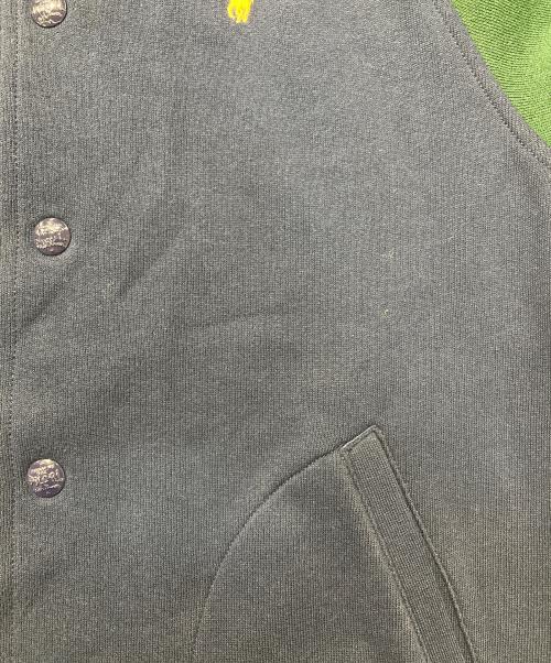 POLO RALPH LAUREN（ポロ・ラルフローレン）POLO RALPH LAUREN (ポロ・ラルフローレン) フーディスタジャン ネイビー×グリーン サイズ:L(14-16)の古着・服飾アイテム