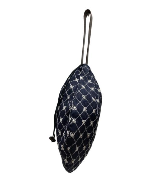 mina perhonen（ミナ ペルホネン）mina perhonen (ミナ ペルホネン) pear bag flower beads ネイビーの古着・服飾アイテム