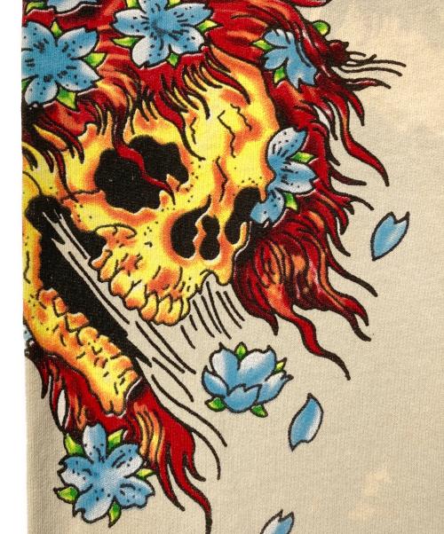 Ed Hardy（エド ハーディー）Ed Hardy (エド ハーディー) フレアパンツ ベージュ サイズ:Sの古着・服飾アイテム