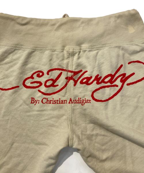 Ed Hardy（エド ハーディー）Ed Hardy (エド ハーディー) フレアパンツ ベージュ サイズ:Sの古着・服飾アイテム
